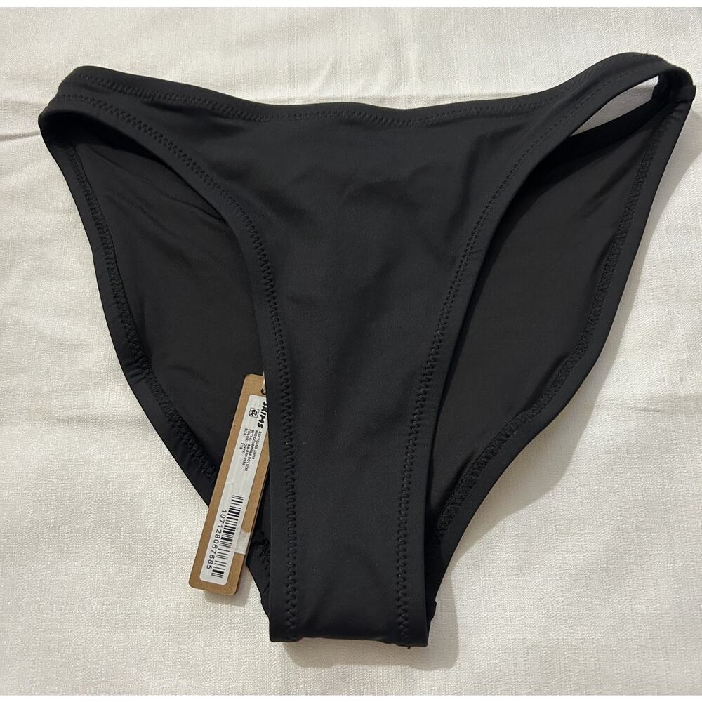 Skims Recycled NWT Swim Mid Coverage Bikini Bottoms Black Size XXS
